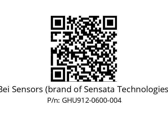  GHU9_12//3G39//00600//G6R//U0D4-- Bei Sensors (brand of Sensata Technologies) GHU912-0600-004