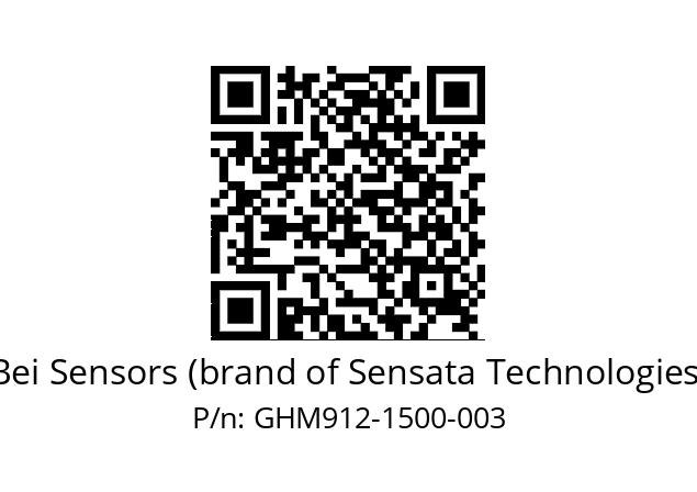  GHM9_12//2G27//01500//G6R// Bei Sensors (brand of Sensata Technologies) GHM912-1500-003