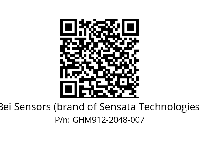  GHM9_12//2G29//02048//G6R// Bei Sensors (brand of Sensata Technologies) GHM912-2048-007