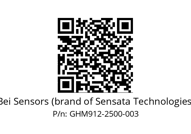  GHM9_12//2G27//02500//G3R020// Bei Sensors (brand of Sensata Technologies) GHM912-2500-003