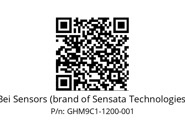  GHM9_C1//5G59//01200//G6R//--07-- Bei Sensors (brand of Sensata Technologies) GHM9C1-1200-001