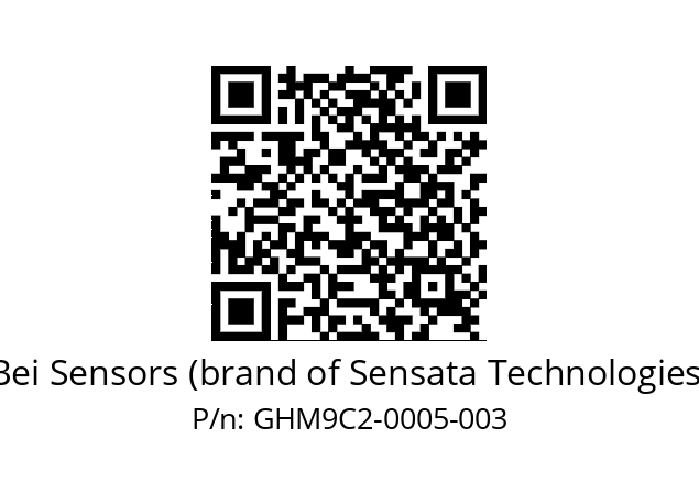  GHM9_C2//5G59//00005//GHR// Bei Sensors (brand of Sensata Technologies) GHM9C2-0005-003