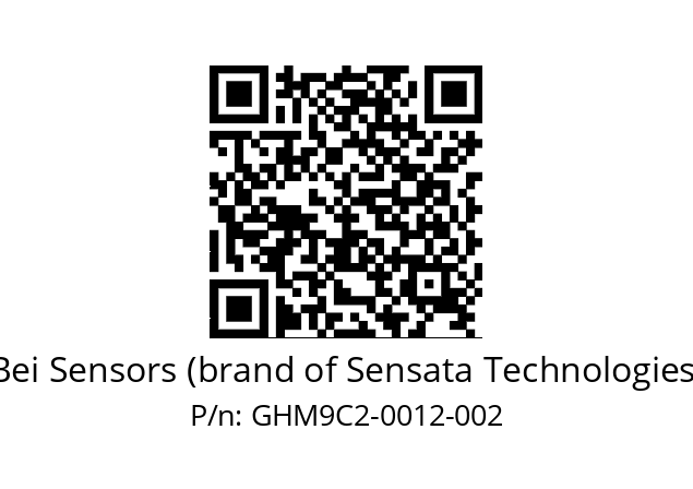  GHM9_C2//5G59//00012//G6R// Bei Sensors (brand of Sensata Technologies) GHM9C2-0012-002