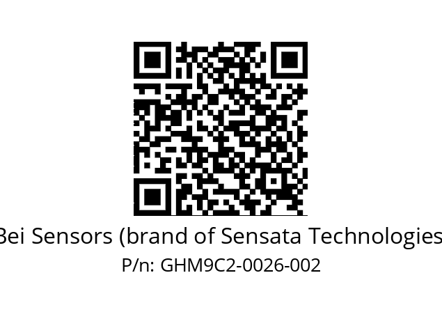  GHM9_C2//5GT7//00026//G6R// Bei Sensors (brand of Sensata Technologies) GHM9C2-0026-002