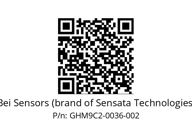  GHM9_C2//5G57//00036//G3A020// Bei Sensors (brand of Sensata Technologies) GHM9C2-0036-002