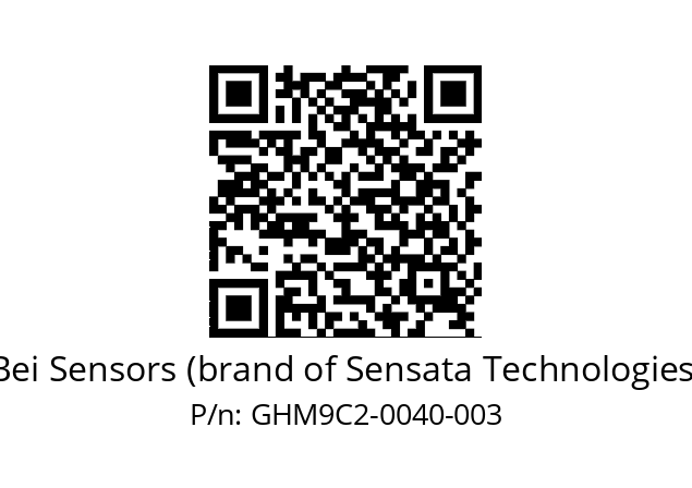  GHM9_C2//5G59//00040//G6A// Bei Sensors (brand of Sensata Technologies) GHM9C2-0040-003