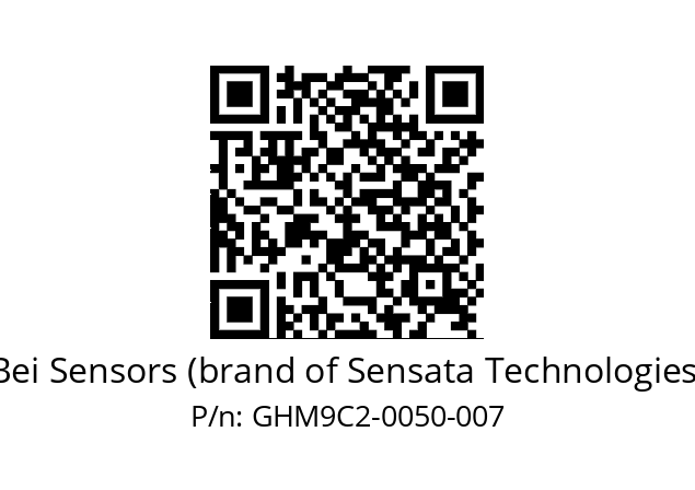  GHM9_C2//5G59//00050//G3A020// Bei Sensors (brand of Sensata Technologies) GHM9C2-0050-007