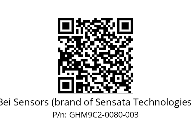  GHM9_C2//5G57//00080//G3A020// Bei Sensors (brand of Sensata Technologies) GHM9C2-0080-003