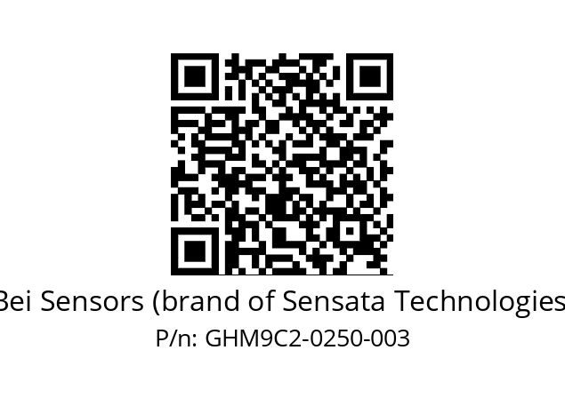  GHM9_C2//5G57//00250//G6A// Bei Sensors (brand of Sensata Technologies) GHM9C2-0250-003