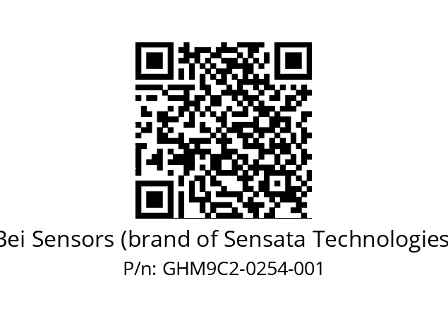  GHM9_C2//3G39//00254//G6R// Bei Sensors (brand of Sensata Technologies) GHM9C2-0254-001