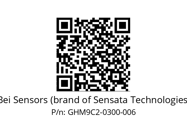  GHM9_C2//5G5A//00300//G6R// Bei Sensors (brand of Sensata Technologies) GHM9C2-0300-006