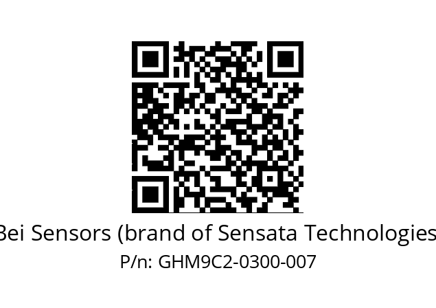  GHM9_C2//3G37//00300//G6R// Bei Sensors (brand of Sensata Technologies) GHM9C2-0300-007