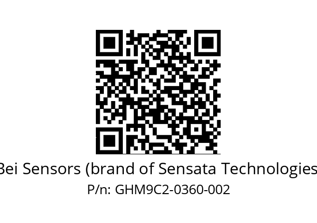  GHM9_C2//2G2A//00360//G6R// Bei Sensors (brand of Sensata Technologies) GHM9C2-0360-002