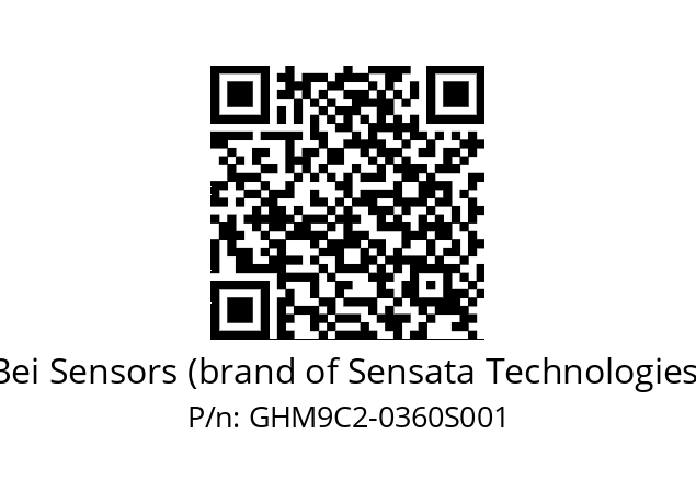  GHM9SC2//5G5A//00360//G6R/11/ Bei Sensors (brand of Sensata Technologies) GHM9C2-0360S001