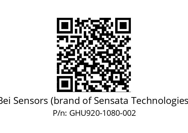  GHU9_20//3G39//01080//G6R//U0---- Bei Sensors (brand of Sensata Technologies) GHU920-1080-002