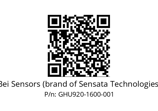  GHU9_20//3G39//01600//G6R//U0D4-- Bei Sensors (brand of Sensata Technologies) GHU920-1600-001