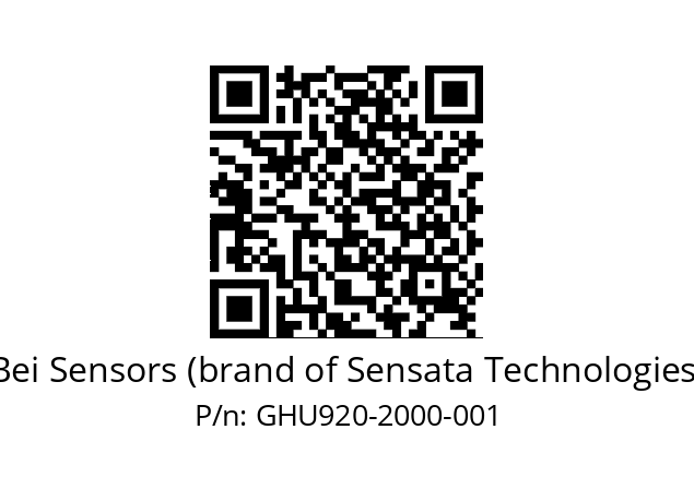  GHU9_20//3G39//02000//G6R//U0---- Bei Sensors (brand of Sensata Technologies) GHU920-2000-001