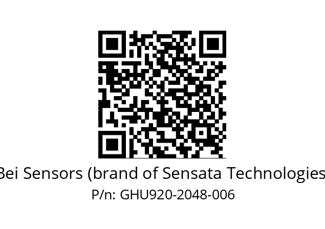  GHU9_20//5G29//02048//G6R//U0---- Bei Sensors (brand of Sensata Technologies) GHU920-2048-006