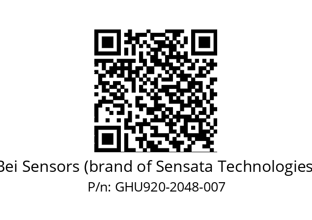  GHU9_20//5GT9//02048//G6R//U0---- Bei Sensors (brand of Sensata Technologies) GHU920-2048-007