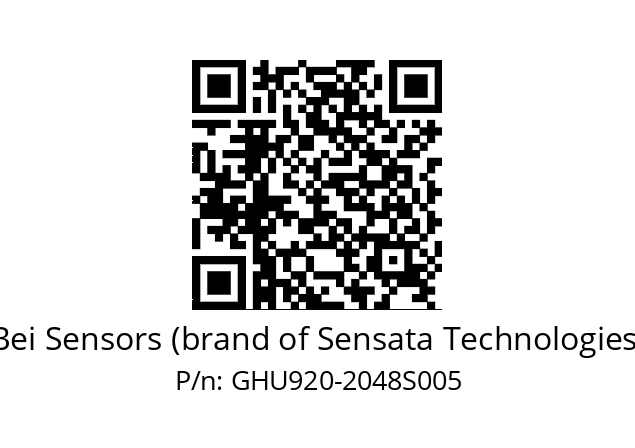  GHU9_20/0B/5G59//02048//G3R020//U0D4-- Bei Sensors (brand of Sensata Technologies) GHU920-2048S005