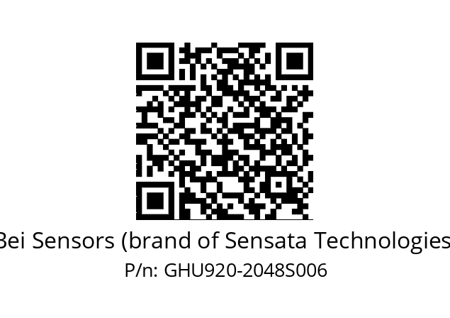  GHU9S20/01/5GT9//02048//G6R//U0---- Bei Sensors (brand of Sensata Technologies) GHU920-2048S006