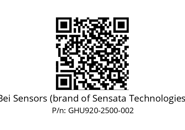  GHU9_20//5G59//02500//G6R//U0D4-- Bei Sensors (brand of Sensata Technologies) GHU920-2500-002