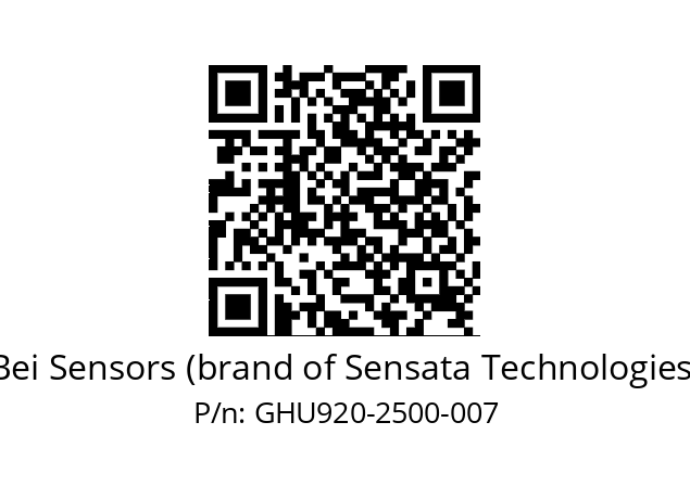  GHU9_20//5G59//02500//G3R020//U0---- Bei Sensors (brand of Sensata Technologies) GHU920-2500-007