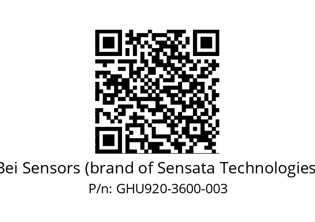  GHU9_20//2G29//03600//G3R020//U0---- Bei Sensors (brand of Sensata Technologies) GHU920-3600-003