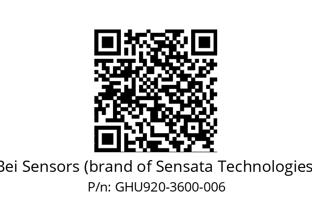  GHU9_20//5G29//03600//G6R//U0D4-- Bei Sensors (brand of Sensata Technologies) GHU920-3600-006