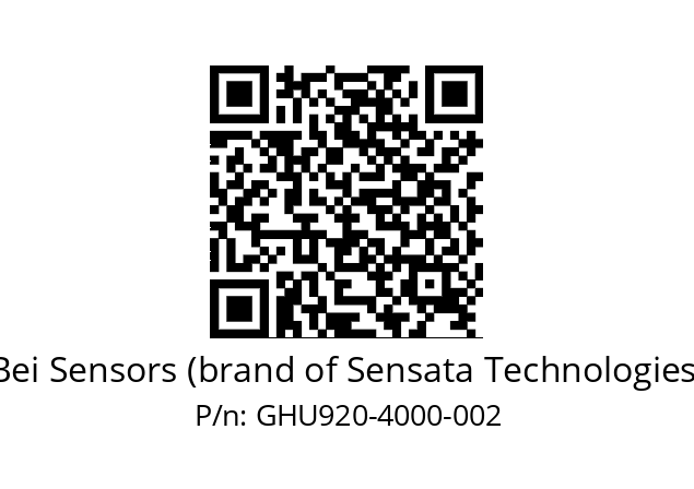  GHU9_20//5G59//04000//G3R100//U0D4-- Bei Sensors (brand of Sensata Technologies) GHU920-4000-002