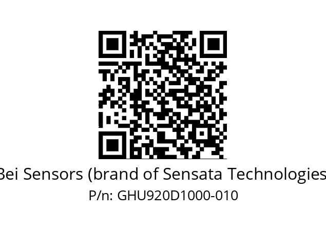  GHU9_20//5G59//10000//G3R020//U0DA-- Bei Sensors (brand of Sensata Technologies) GHU920D1000-010