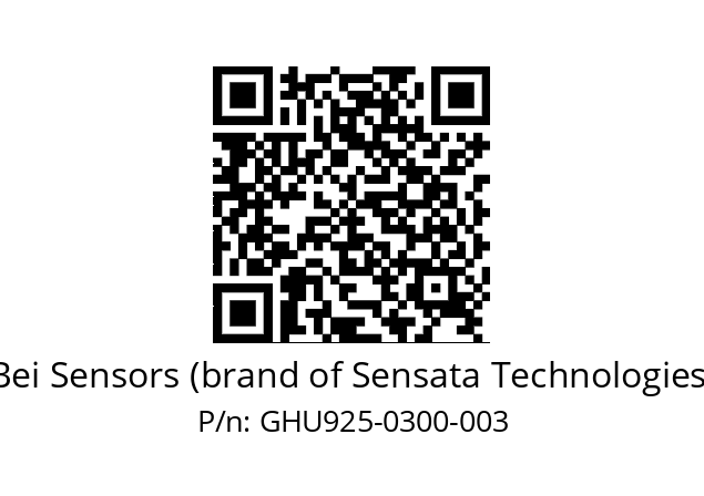  GHU9_25//3G39//00300//G3R020//U0D4-- Bei Sensors (brand of Sensata Technologies) GHU925-0300-003