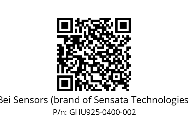  GHU9_25//2G29//00400//G3R020//U1---- Bei Sensors (brand of Sensata Technologies) GHU925-0400-002