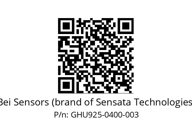  GHU9_25//2G29//00400//G3R030//U0DA-- Bei Sensors (brand of Sensata Technologies) GHU925-0400-003