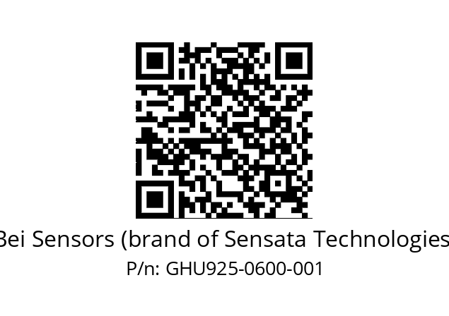  GHU9_25//5G59//00600//G6R//U0---- Bei Sensors (brand of Sensata Technologies) GHU925-0600-001