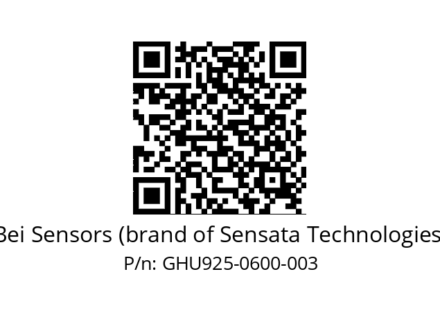  GHU9_25//5G29//00600//G6R//U0---- Bei Sensors (brand of Sensata Technologies) GHU925-0600-003