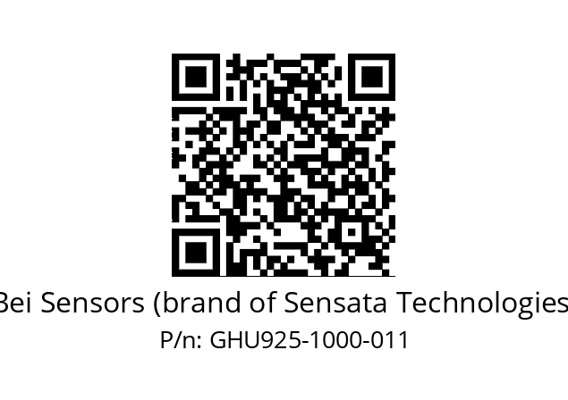  GHU9_25//5G59//01000//G3R030//U0DA-- Bei Sensors (brand of Sensata Technologies) GHU925-1000-011