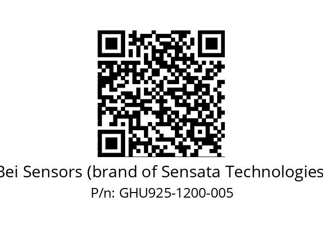  GHU9_25//2G29//01200//G3R100//U0---- Bei Sensors (brand of Sensata Technologies) GHU925-1200-005