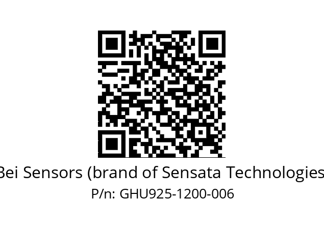  GHU9_25//5GT9//01200//G6R//U0D4-- Bei Sensors (brand of Sensata Technologies) GHU925-1200-006