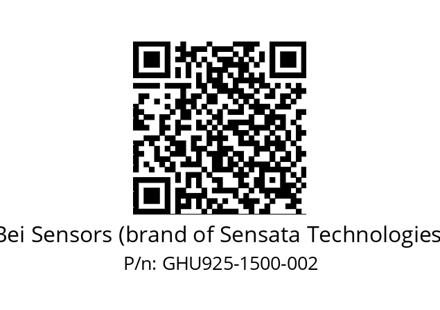  GHU9_25//2G29//01500//G6R//U0---- Bei Sensors (brand of Sensata Technologies) GHU925-1500-002