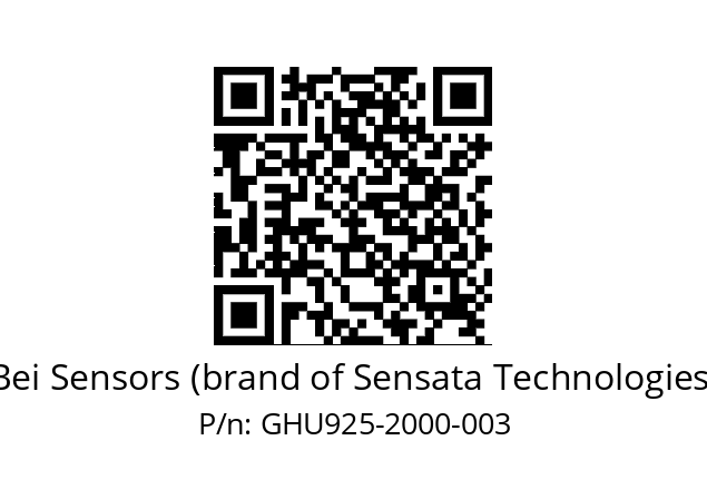  GHU9_25//5G59//02000//G6R//U0---- Bei Sensors (brand of Sensata Technologies) GHU925-2000-003