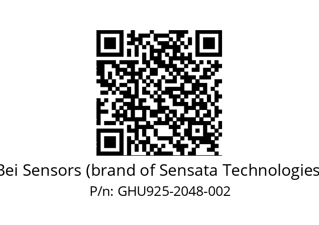  GHU9_25//2G29//02048//G3R020//U1---- Bei Sensors (brand of Sensata Technologies) GHU925-2048-002