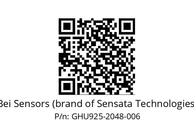  GHU9_25//5G59//02048//G6R//U1---- Bei Sensors (brand of Sensata Technologies) GHU925-2048-006