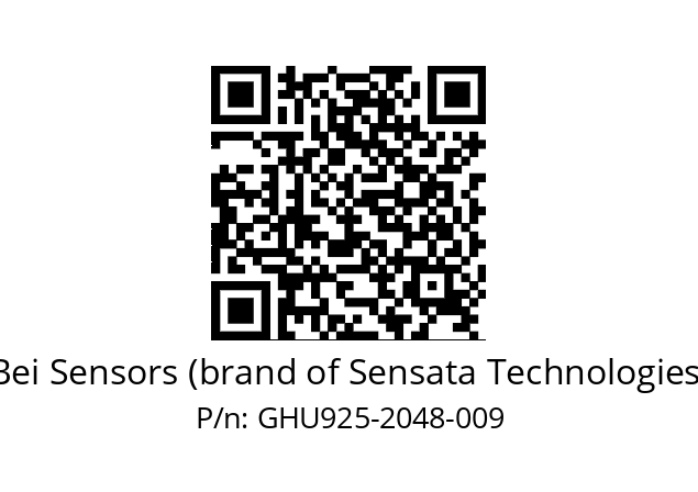  GHU9_25//5G59//02048//G3R020//U0---- Bei Sensors (brand of Sensata Technologies) GHU925-2048-009