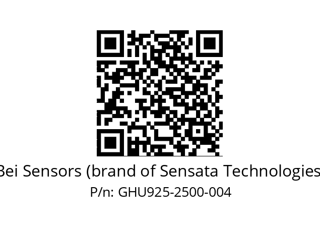  GHU9_25//5G55//02500//G3R020//U1DA-- Bei Sensors (brand of Sensata Technologies) GHU925-2500-004