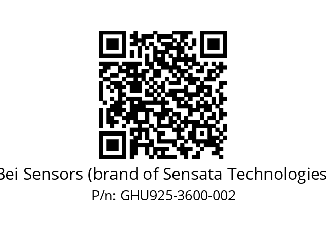  GHU9_25//5G59//03600//G6R//U0DA-- Bei Sensors (brand of Sensata Technologies) GHU925-3600-002