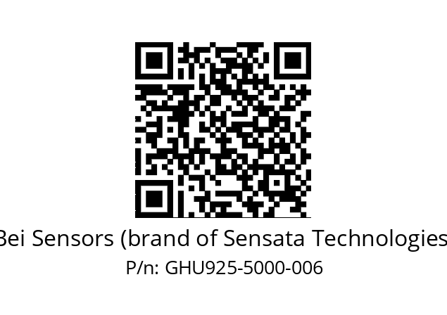  GHU9_25//5G59//05000//G6R//U0DA-- Bei Sensors (brand of Sensata Technologies) GHU925-5000-006