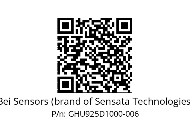  GHU9_25//2G29//10000//G6R//U0---- Bei Sensors (brand of Sensata Technologies) GHU925D1000-006