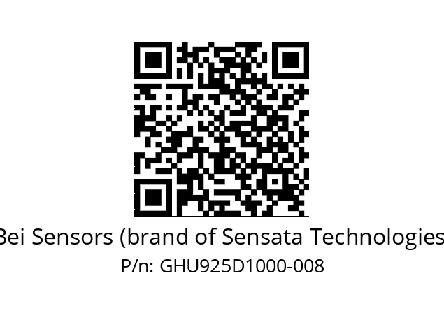  GHU9_25//5GT9//10000//G6R//U0DA-- Bei Sensors (brand of Sensata Technologies) GHU925D1000-008