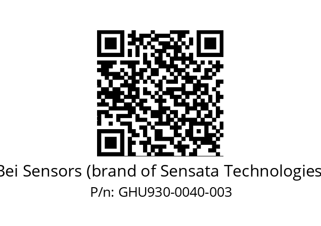  GHU9_30//2G29//00040//G6R// Bei Sensors (brand of Sensata Technologies) GHU930-0040-003